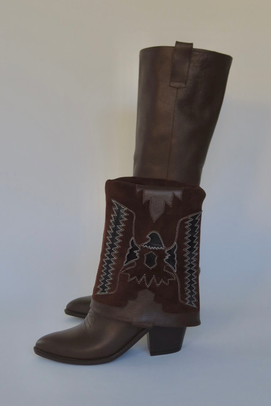 BOTA COURTNEY 2 EN 1  - CHOCOLATE