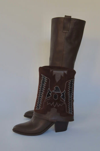 BOTA COURTNEY 2 EN 1  - CHOCOLATE