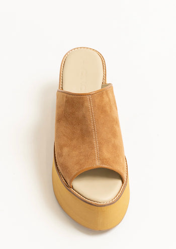 PLATAFORMA ALMUDENA - CAMEL GAMUZA